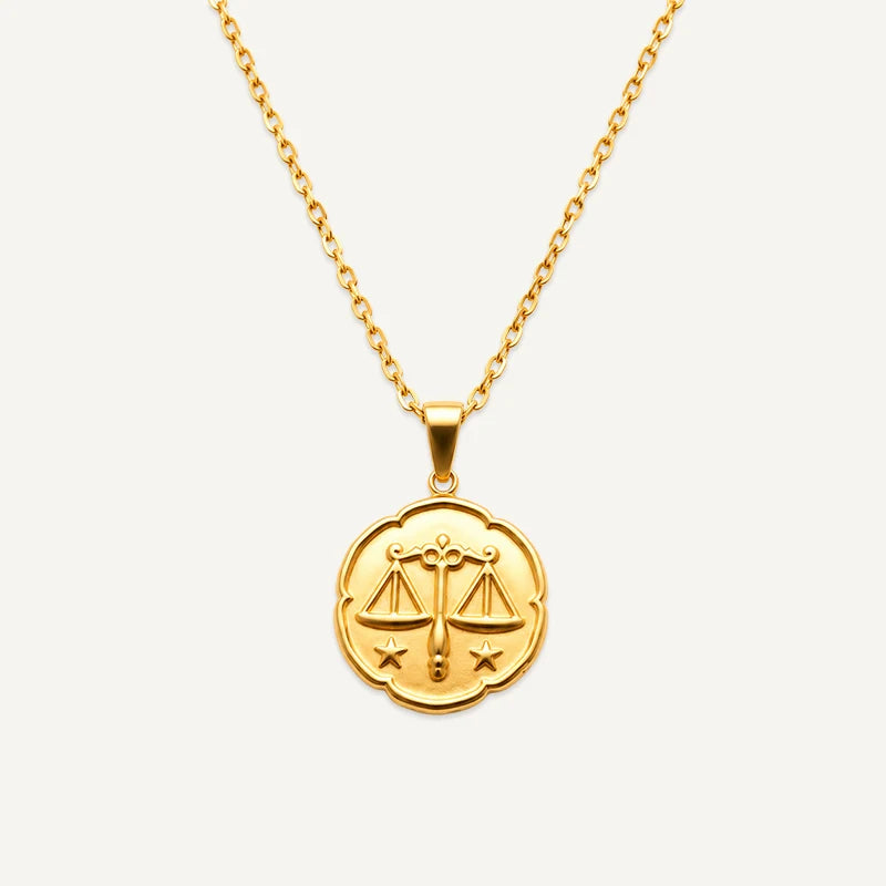 Collier Médaille du Zodiaque Balance
