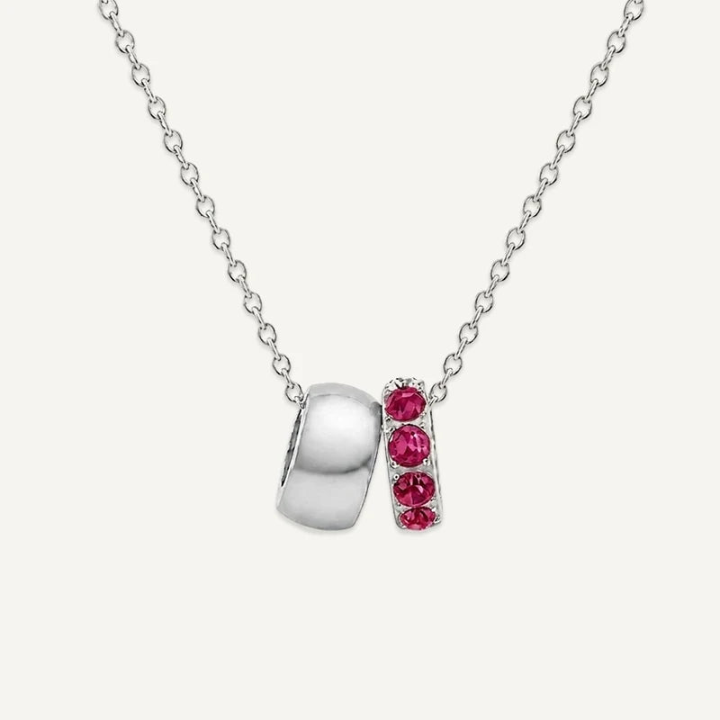 Collier Pendentif Pierre de Naissance Argent Juillet