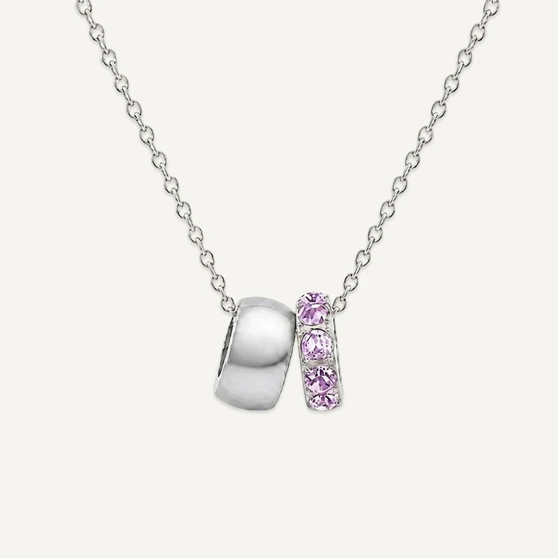 Collier Pendentif Pierre de Naissance Argent Juin