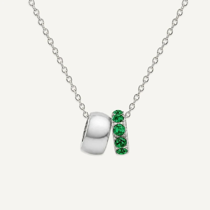 Collier Pendentif Pierre de Naissance Argent Mai