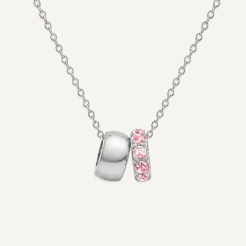 Collier Pendentif Pierre de Naissance Argent Octobre