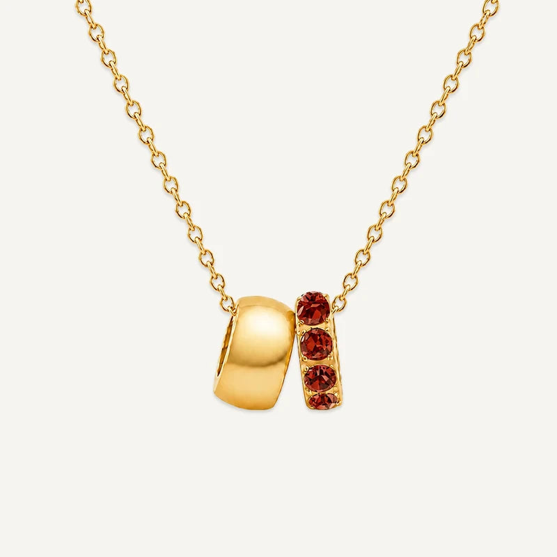 Collier Pendentif Pierre de Naissance Or Janvier