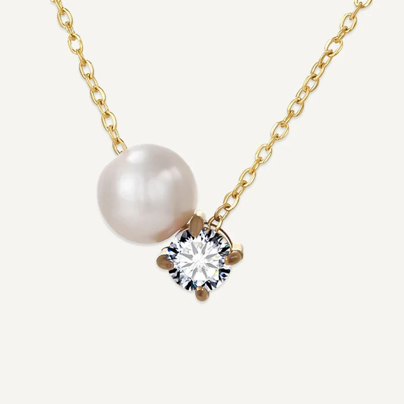 Collier Perle et Pierre de Naissance Avril