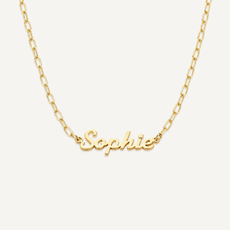 Collier Prénom Personnalisé Chaîne à Maillons Or