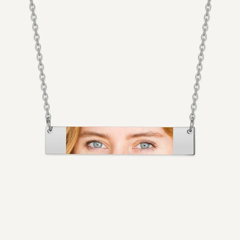 Collier Regard Horizontal Personnalisé Argent