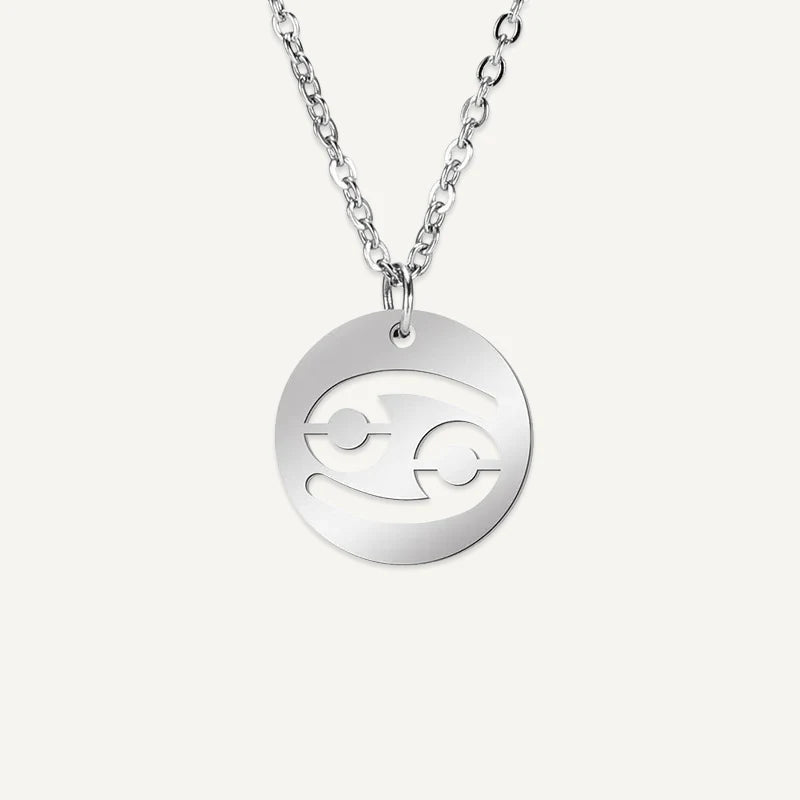 Collier Signe Astrologique Découpé Argent Cancer