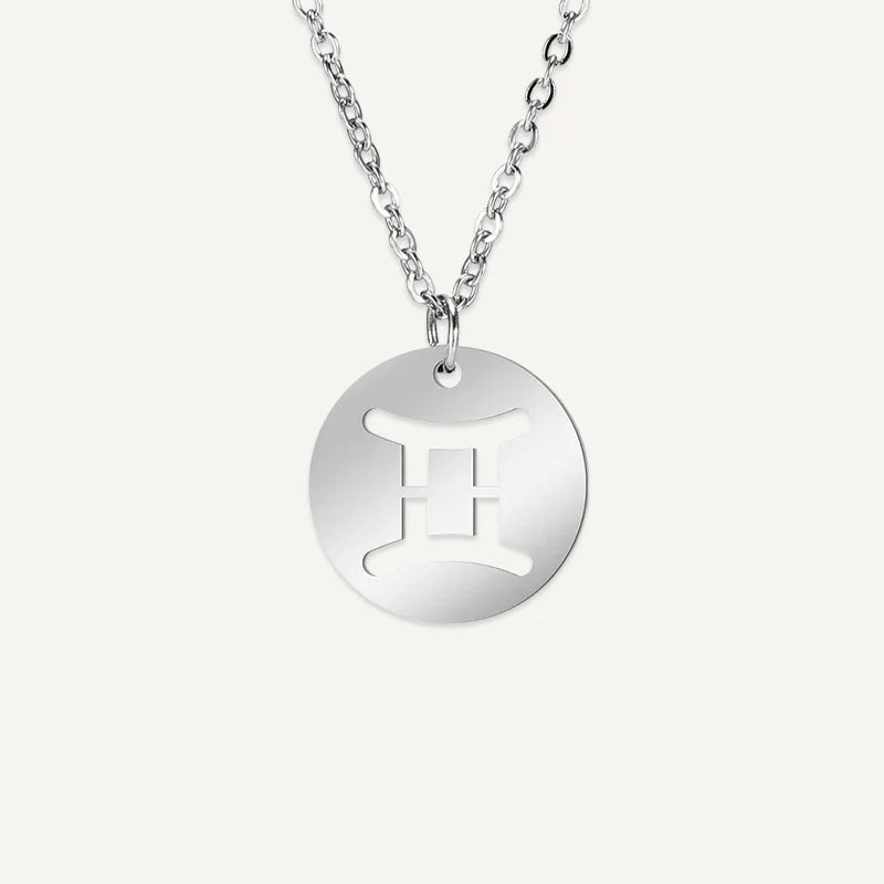 Collier Signe Astrologique Découpé Argent Gémeaux