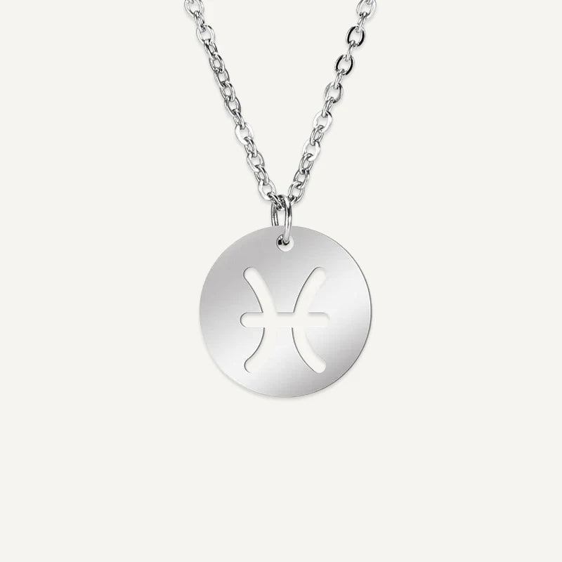 Collier Signe Astrologique Découpé Argent Poissons