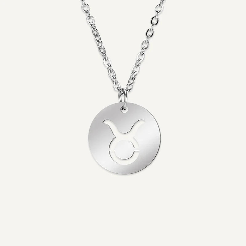 Collier Signe Astrologique Découpé Argent Taureau