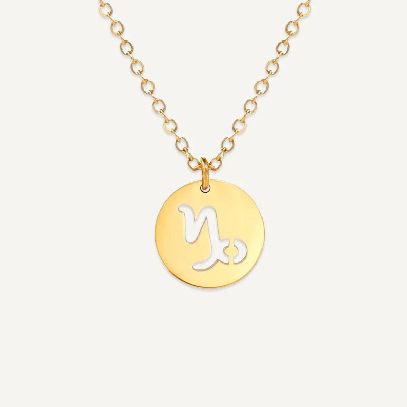 Collier Signe Astrologique Découpé Or Capricorne