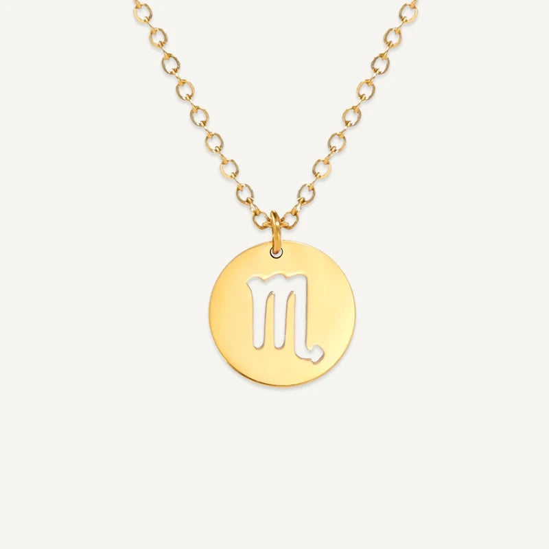 Collier Signe Astrologique Découpé Or Scorpion