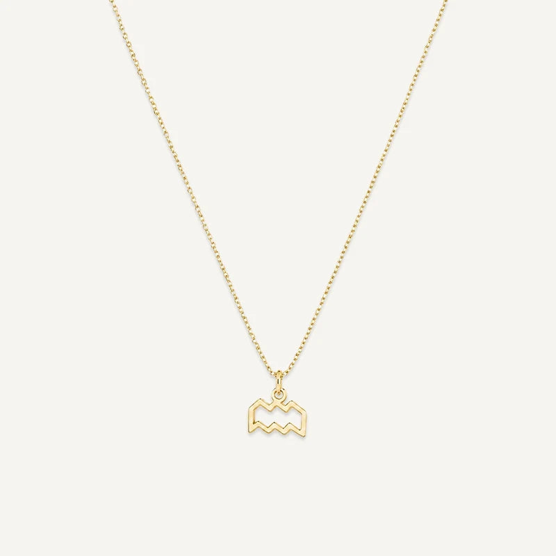 Collier Signe Astrologique Personnalisé Or Verseau