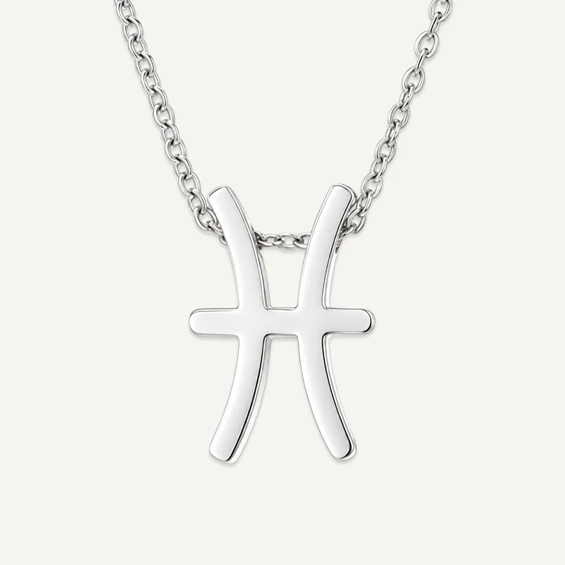 Collier Symbole Astrologique Argent Poissons