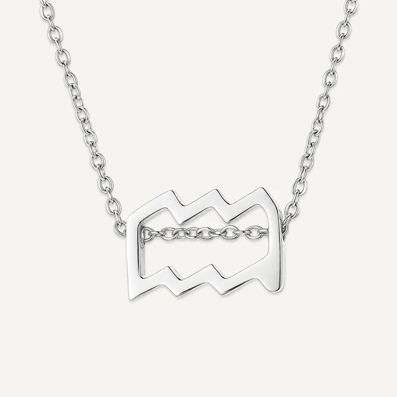 Collier Symbole Astrologique Argent Verseau