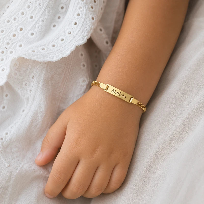 Gourmette Personnalisée pour Enfant Acier Inoxydable