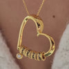 Collier Cœur Prénoms avec Pierre de Naissance